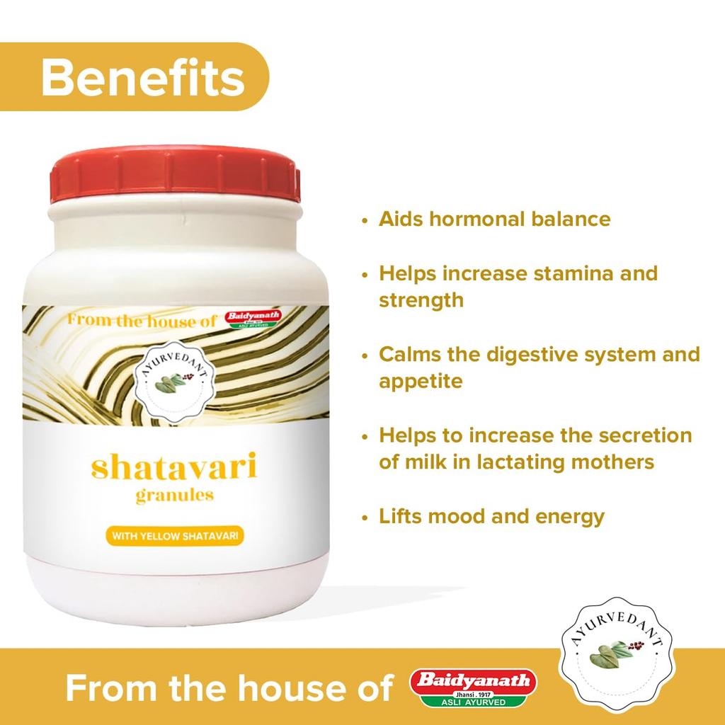 Baidyanath Shatavari Granules For Women 500 G Boost Energy And Support Lactation Naturally With Herbal Wellness Formula