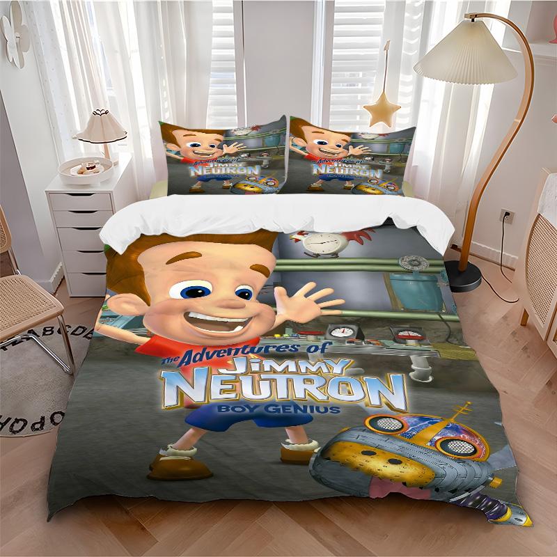 Genius Science Adventure Print 3Pcs Bedding Set,Duvet Cover with 2 Bedro,Pillowcase Home Birthday Gift