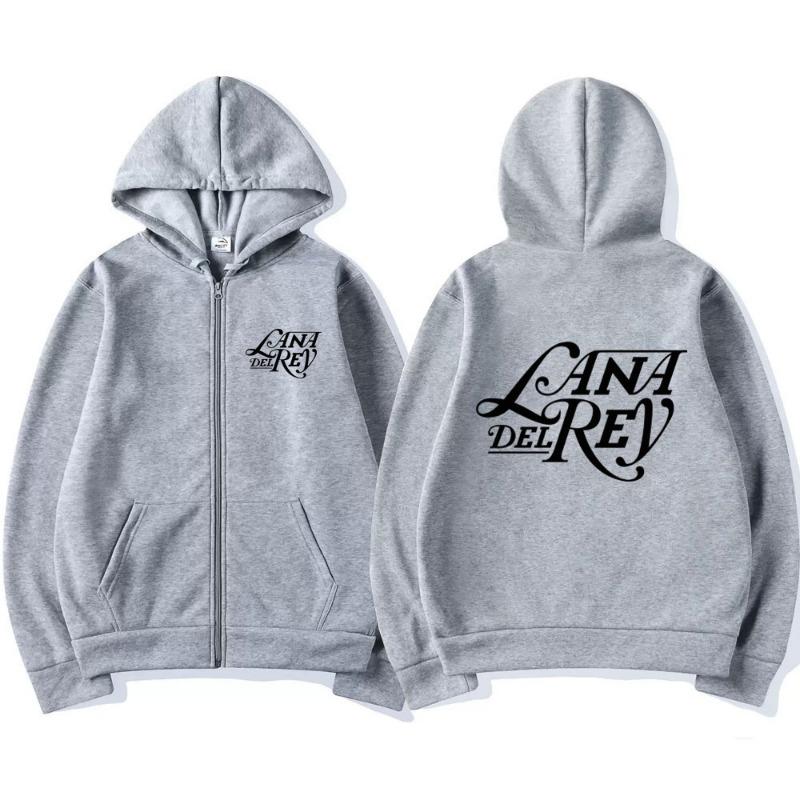 Lana Del Rey Graphic Logo Zipper Hoodie Men Women Vintage Oversized Zip Up Sweatshirt Fashion Fleece Hoodies Jackets Streetwear