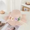 Early spring new beach travel sunscreen hat fashionable flower summer UV protection sunshade straw hat