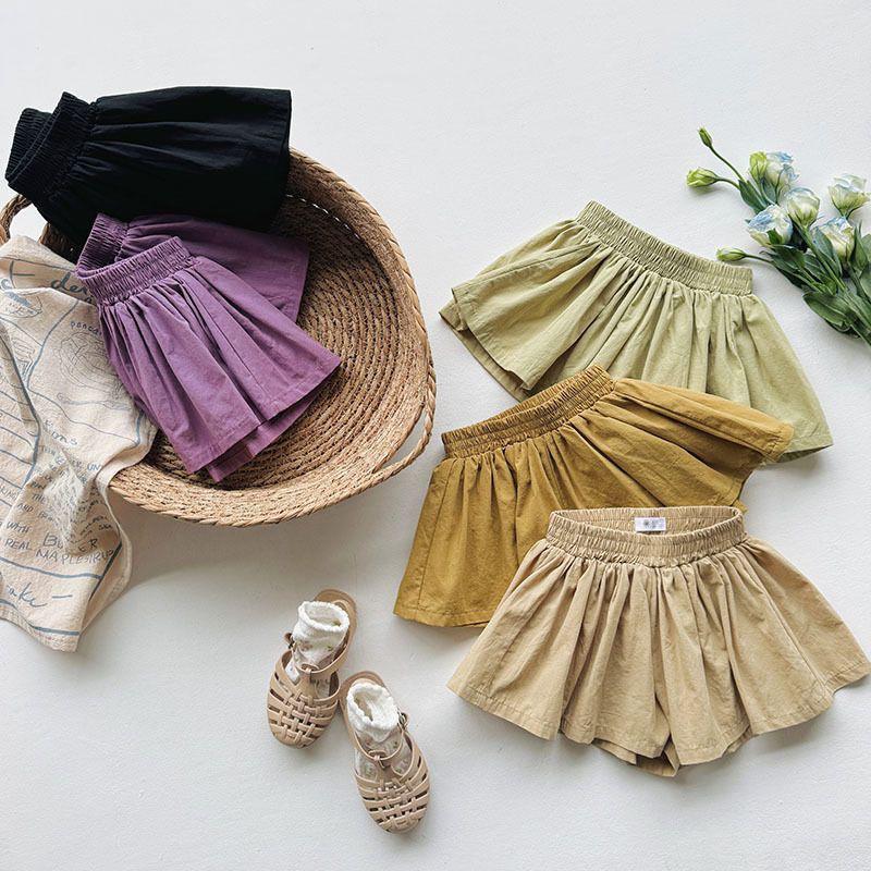 2025 Neuer Stil Koreanische Baby Mädchen Culottes: Modische Sommer-Shorts und Rock-Kombination