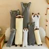 Cuscino Giocattolo a Forma di Gatto Peluche Lungo Per Dormire Con le Zampe Rientrate Per Compagnia Giocattolo da Compagnia Cuscino Regalo Per Notti in Bianco
