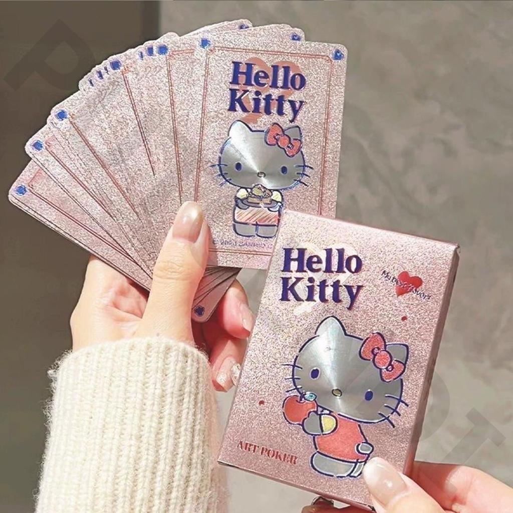 Characters Playing x x with PET waterproof paper case Cards, 8.9cm (height) 5.9cm (width) 2.1cm (thickness), (pink)