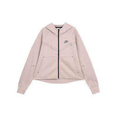 Einfarbige Logo-Laufjacke mit Kapuze Damenjacken Rosa CW4299-272