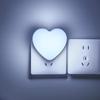 Heart Shaped Sensor Control LED Night Light With Light Sensing Function Soft Glow Plug In Night Lamp For Bedroom And Hallway
