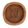 Rattan Storage Basket Hand Woven Simple Exquisite Rattan Organizer Storage Basket for Tea Sets