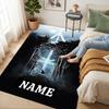 Custom Name Owl Art Living Room Non-Slip Area Rug Soft Carpet for Bedroom Kids Playroom Sofa Office Home Decor Doormat