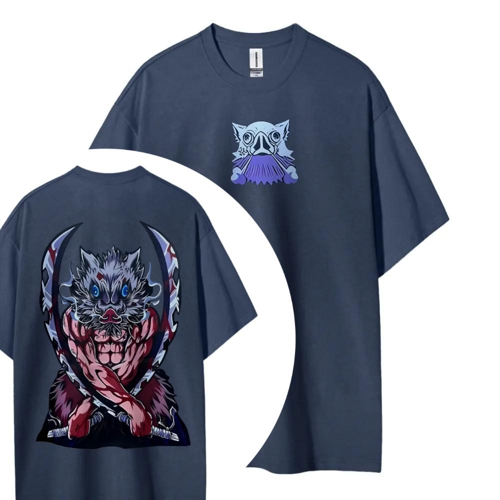 Demon Slayer Printed Short Sleeve Casual Summer Wear Mens Comfortable Clothing Mens Clothing Short Sleeve Half Sleeve Top