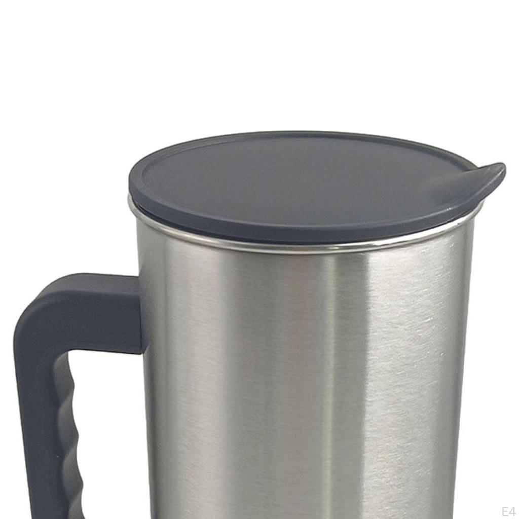 1.5 L Stainless Steel Cold Water Jug, Portable Jug with Lid, Ideal for Cafes And Restaurants