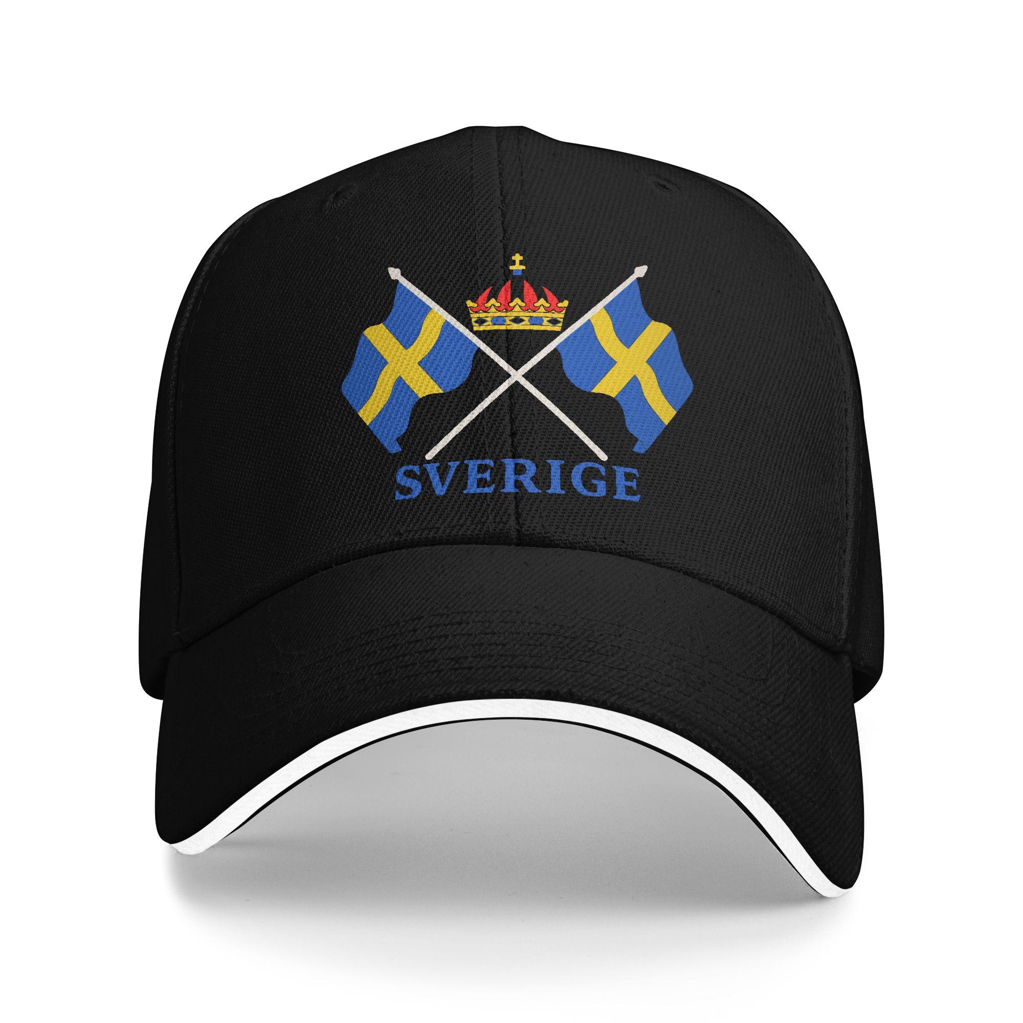 Personalized Sverige Sweden Flag Baseball Cap Sports Women Unisexs Adjustable Dad Hat Summer Snapback Caps One Size