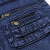 Spring and Autumn New Men's Denim Vest Multi-Pocket Work Clothes Versatile Casual Tops