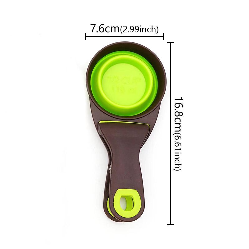 

Collapsible Dog Food Scoop Pet Bag Clip Outdoor Bowl Measuring Cup Cat Food Sealing Clip Multifunctional Convenient Pet Supplies