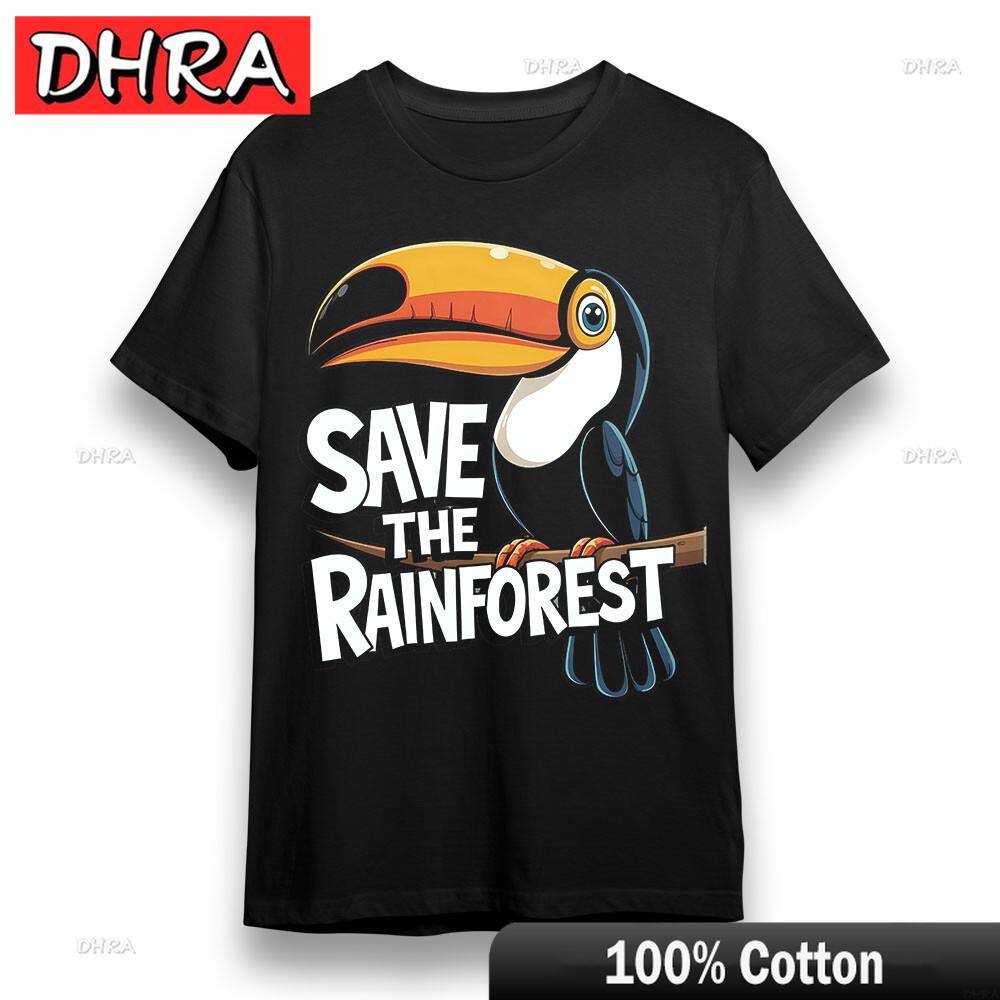 

Unisexs Plus Size Tshirt with Save The Rainforest Graphic Unisex Black Cotton Tee Shirts TShirts for Women TShirt Unisex S