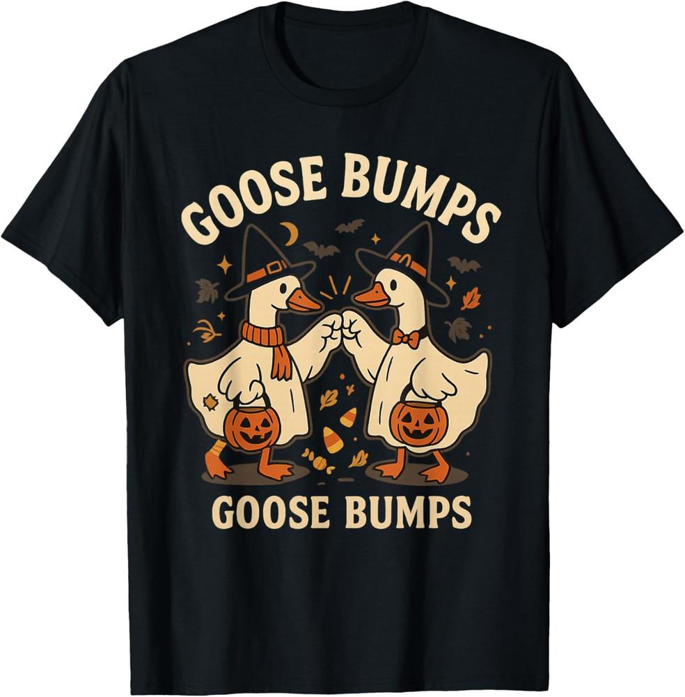 Funny Halloween Goose Graphic Tee Fist Bump Design Unisex Unisex T-Shirt S