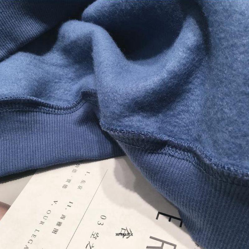 Winter Fleece Harajuku Hoodies Women Solid Color Sweatshirt  Hooded Female Outwear Long Sleeve Top