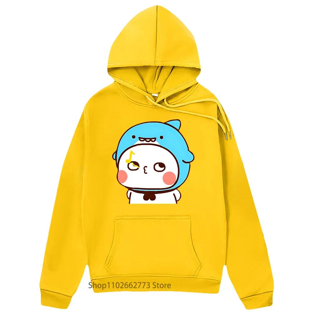 Cute Shark Bubu Is Whistling Sweatshirts Panda Bear Graphic Clothes Women Men Kawaii Cute Pullover Spring Sudadera