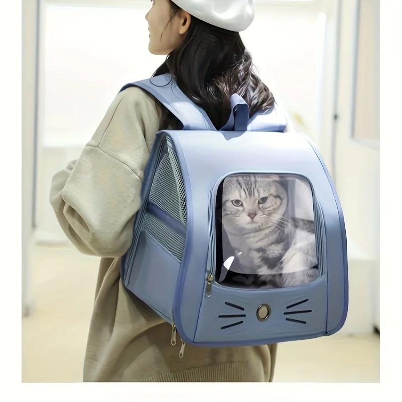 Breathable Pet Backpack Portable Carrier All Season Dog Cat Travel Bag