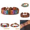 Ethnic Inspired Artificial Colored Stone Weaving Wide Bracelet For Women With Minimalist Design