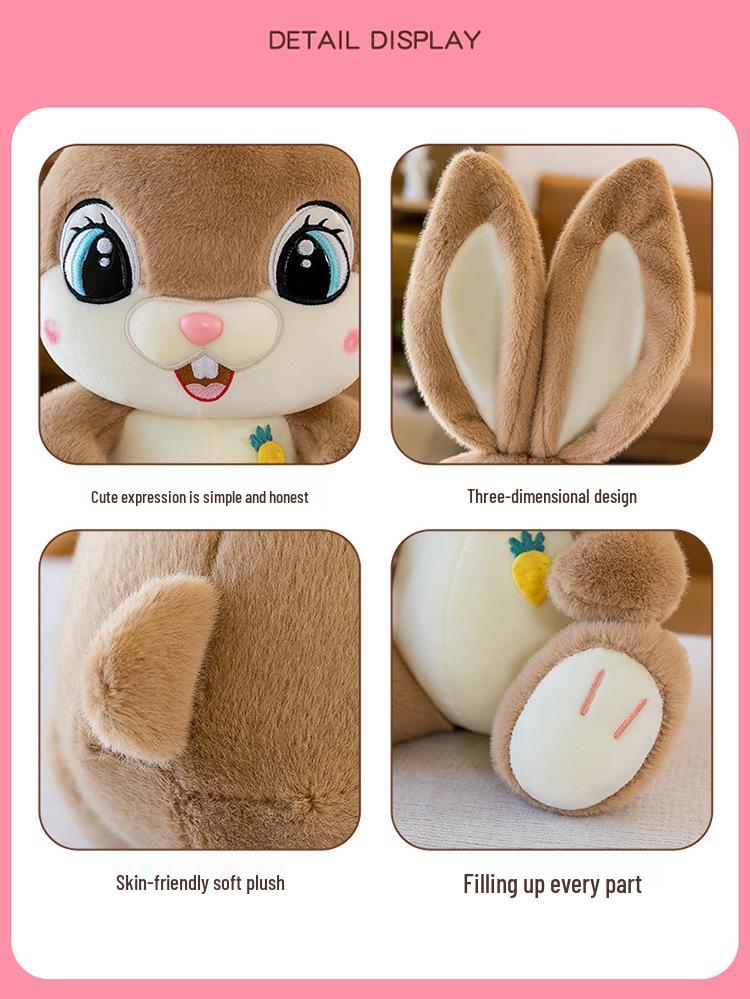 Entzückendes extra großes Stofftier: Kleiner Hase Plüsch & Bär Schlafkissen