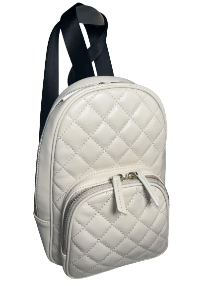 

Lamb Genuine Leather Quilted Backpack Ladies 003RC Lamb Leather (Ivory) слонова кістка