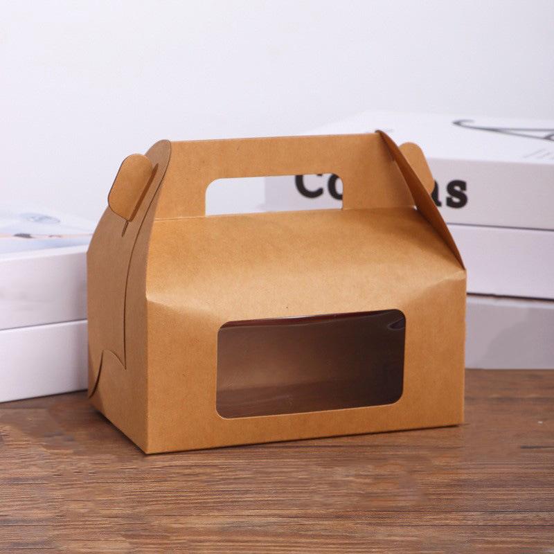 

WTEMPO Clear Window Foldable Paper Gift Boxes Daily Items Dispaly Packaging Boxes Party Favor Decor Portable Universal Storage Boxes 10pcs хаки