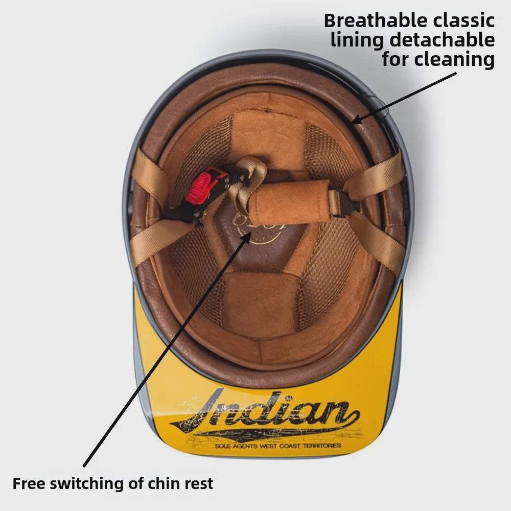 Fashionable Unisex Four-Season Motorcycle Helmet with Sun Protection, Half-Covered Design, Summer-Ready