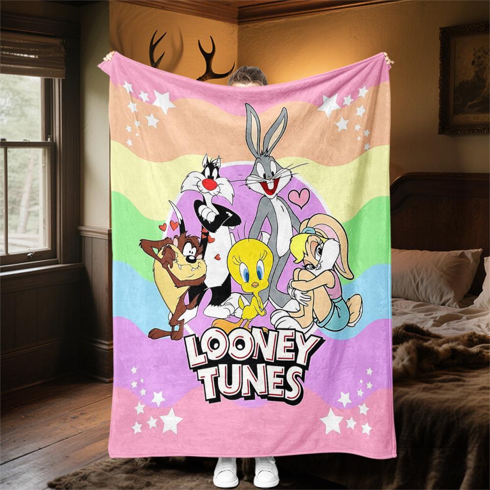 1pz Sylvester Tweety Bugs Bunny Coperta da Esterno - Coperta da Lancio, Morbida, Coperte in Flanella, Soggiorno, Viaggio, Campeggio-1102109