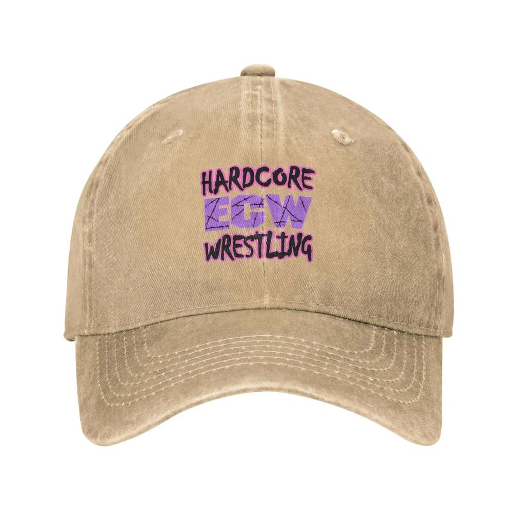Ecw Hardcore Wrestling Washed Baseball Cap  y2k Cool Sun Trucker Hat Spring Female Male Kpop Rock Baseball Caps