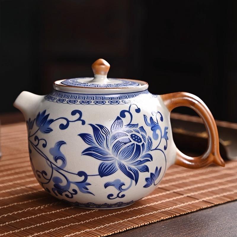 

230ml Palace Luxury Ceramic Teapots Hand Painted Flowers and Birds Tea Pot Travel Portable Filter Kettle Home Tea Set 1pcs pot