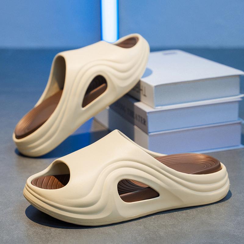 Summertime Mens Slide Shoes Eva Soft Plush Comfort Slides Indoor Outside Sandal Shoes Beach Men Daily Wear Shoes Garden Shoes Male House Slide Shoes
