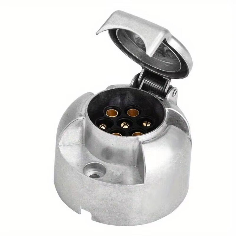 Round Adapter Towbar Trailer Plug Aluminium Zinc Zinc Alloy Towing Electrics Adapter For Caravan