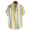 Men's Retro 90s Printed Shirts Hawaiian Short Sleeved Button Up Shirt Tropical Vacation Beach Shirt Casual Loose Tops