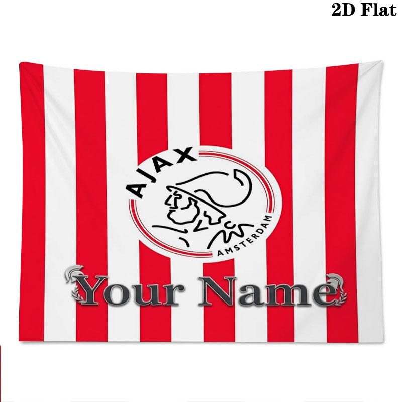 AFC Ajax Custom Name Wall Tapestry Aesthetic Wall Hanging Printed Fabric Blanket Decorative Tapestries for Bedroom Living Room Home Decor