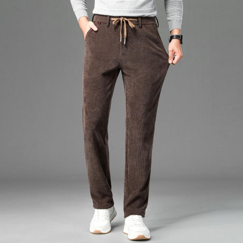 Bo Aorong Men's Casual Pants Straight Tube Pants Spring Men's Regular Korean Elastic Casual Pants Light Business Men's Pants