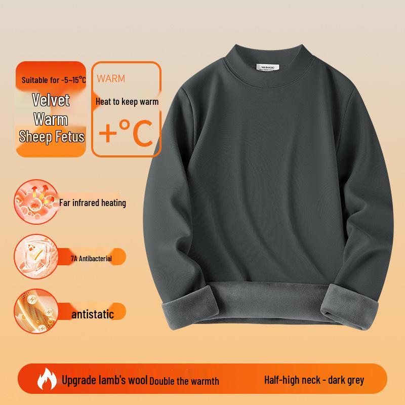 Men's Plush Double-Sided Long-Sleeve Thermal Base Layer Top