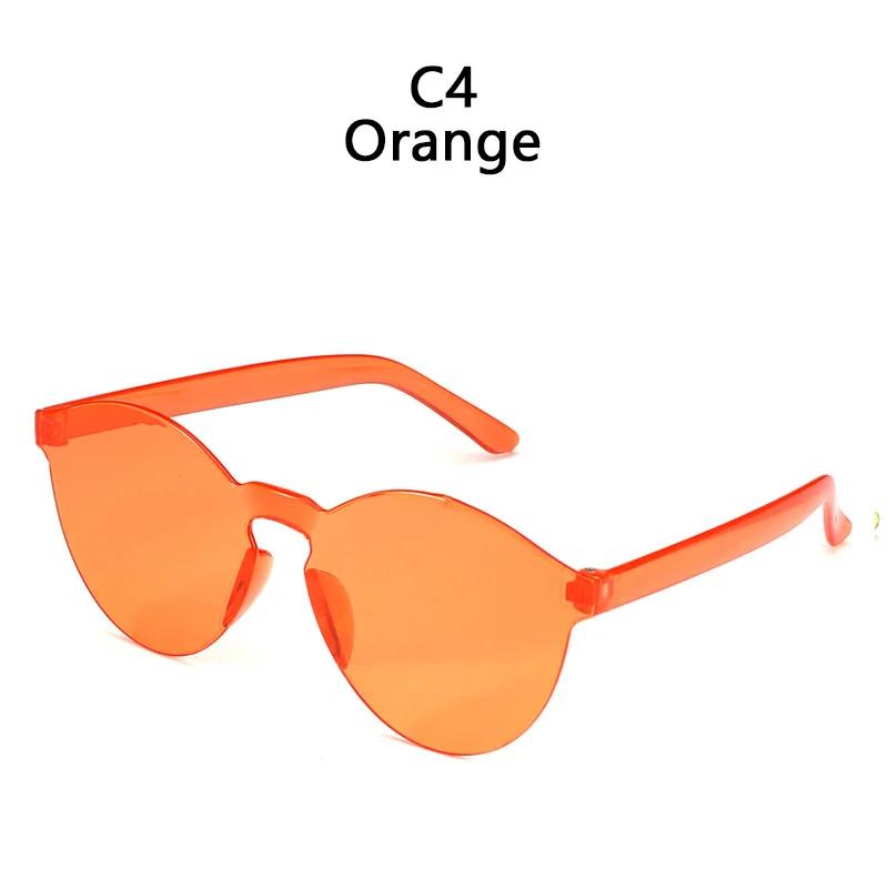 Oval Shape Sunglasses Women Rimless Frame Tint Clear Lens Colorful Sun Glasses Female Red Pink Yellow Shades Travel