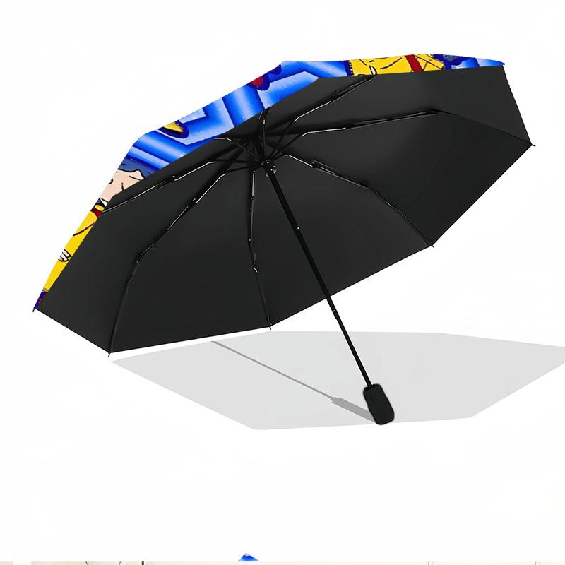 Coraline Print Automatic Open Close Umbrella, Portable Foldable Umbrella, for Outdoor Commute Camping Trip, Ideal Birthday Gift