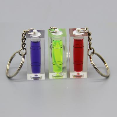 Magnetic Keychain Square Horizontal Bubble Plastic Level Bubble Mini Horizontal Bead Portable Level