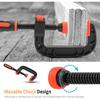 2Pcs C Clamp Set - Strong Clamping Force Plastic Rubber Clamps for Woodworking, DIY and Household Projects, Adjustable and Ergonomic with