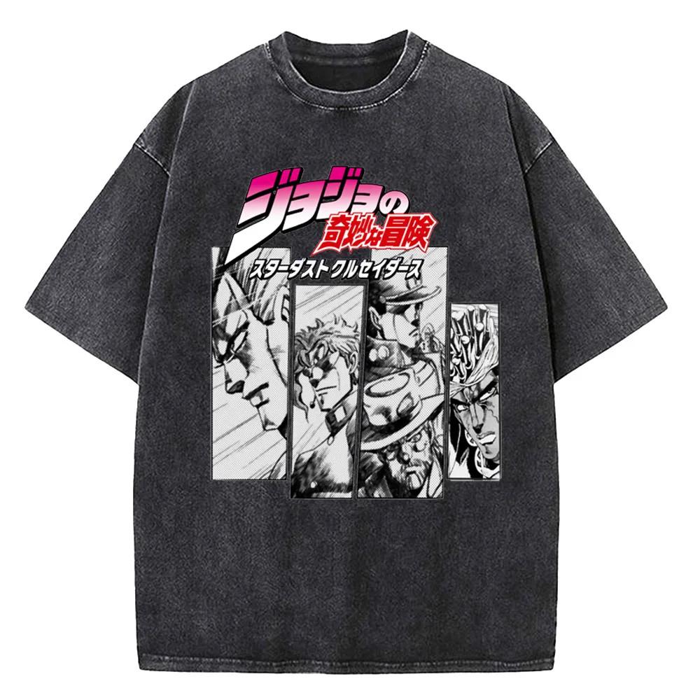 JOJO's Bizarre Adventure High-Quality Cotton Shirt Manga Men's T-Shirt