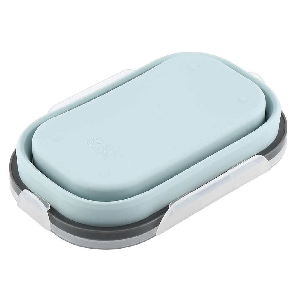 Food Grade Silicone Foldable Lunch Box Portable Rectangle Food Storage Container