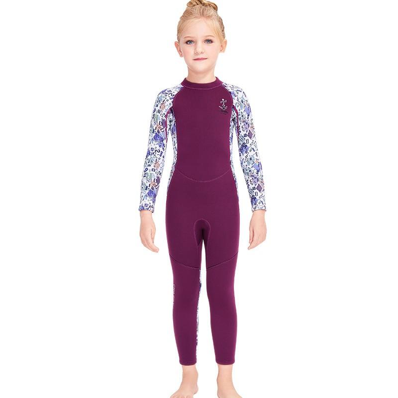 Children's Diving Suit 2.5MM Girls 'warm Swimsuit One-piece Learning Swimming Snorkeling Training Surfing