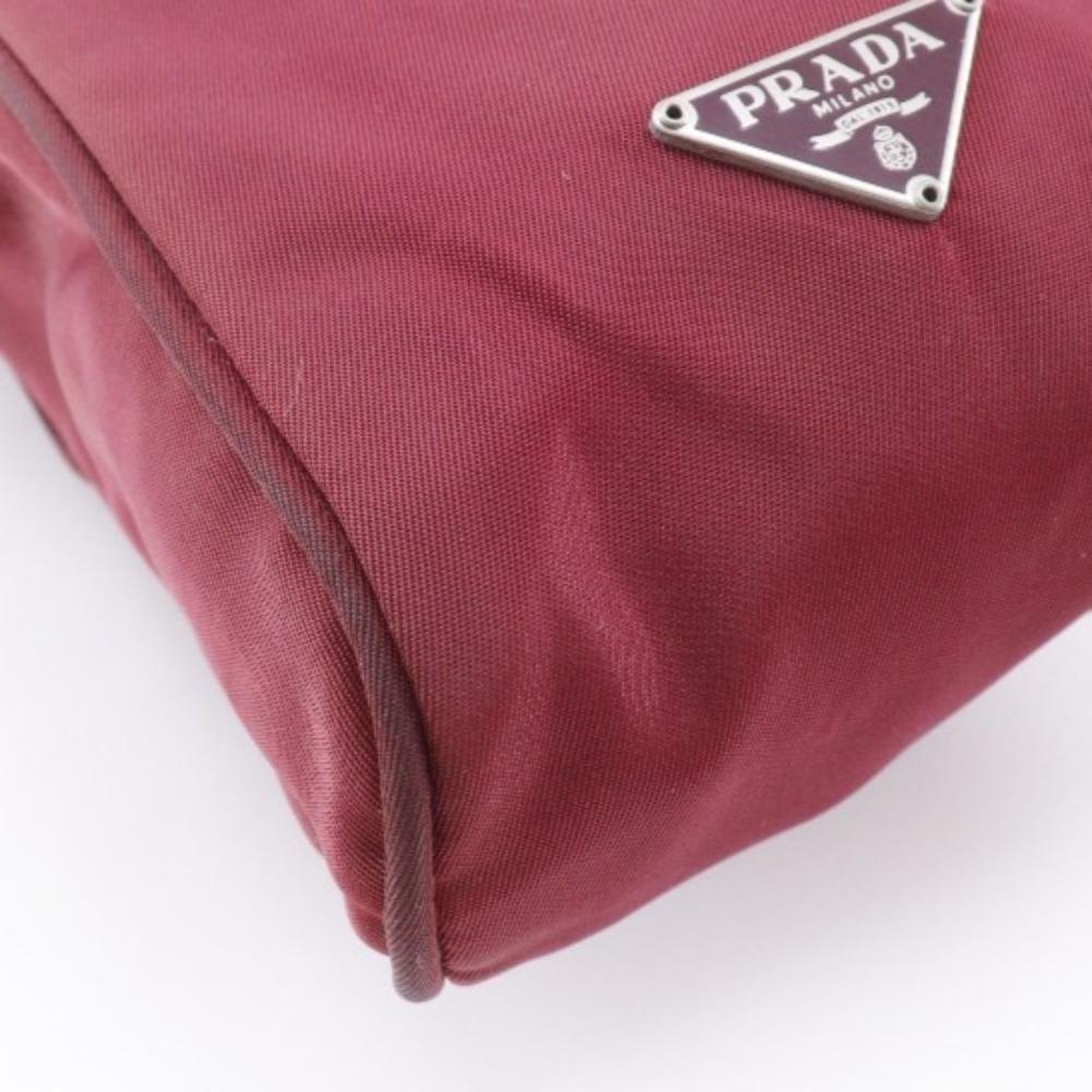 PRADA 2WAY waist bag Shoulder Bag MV583 CERISE Red Nylon Women Used