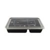 Jinmei Box King 930ml Disposable 2-Compartment Meal Prep Containers with Lids (150 Sets)