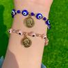 Amulett Nazar Oval Evil Blue Eye Charm-Armband Hochwertige Kettenarmbänder für Damen Herren Gebetsschmuck