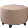 Jacquard Ottoman Cover Stretch Ottoman Slipcover Round Ottoman Storage Cover Folding Stool Covers Furniture Protector Cover