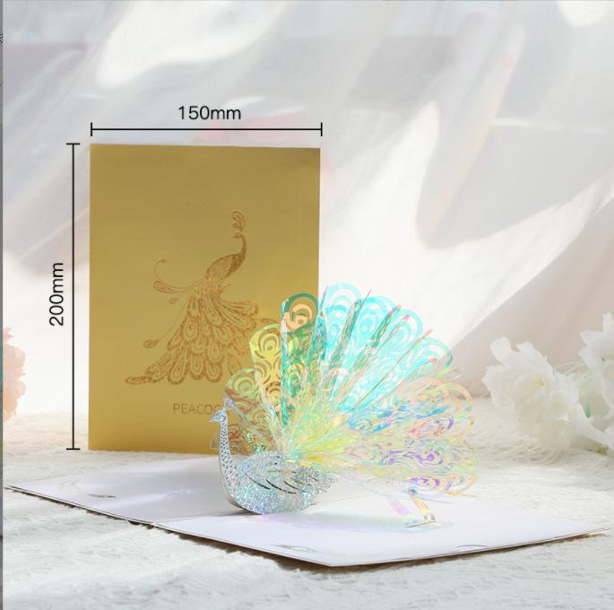 3D Christmas Tree Greeting Card for New Year - Festive Blessings for Friends