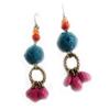 Les Trésors De Lily [D1798] - Multicolored 'Mistinguette' Handcrafted Earrings - 65 Mm