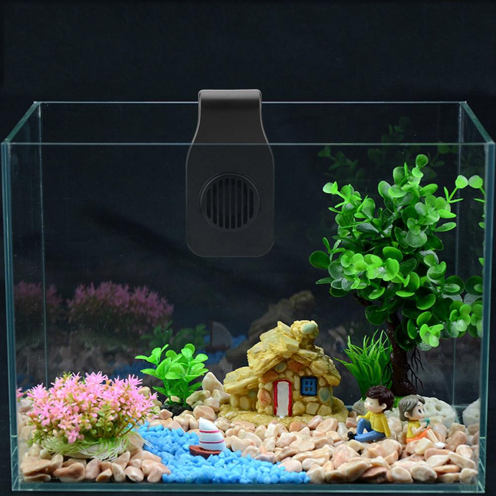 Sistema di Ventola di Raffreddamento Silenziosa da Parete per Acquario d'Acqua Chiller (Nero)