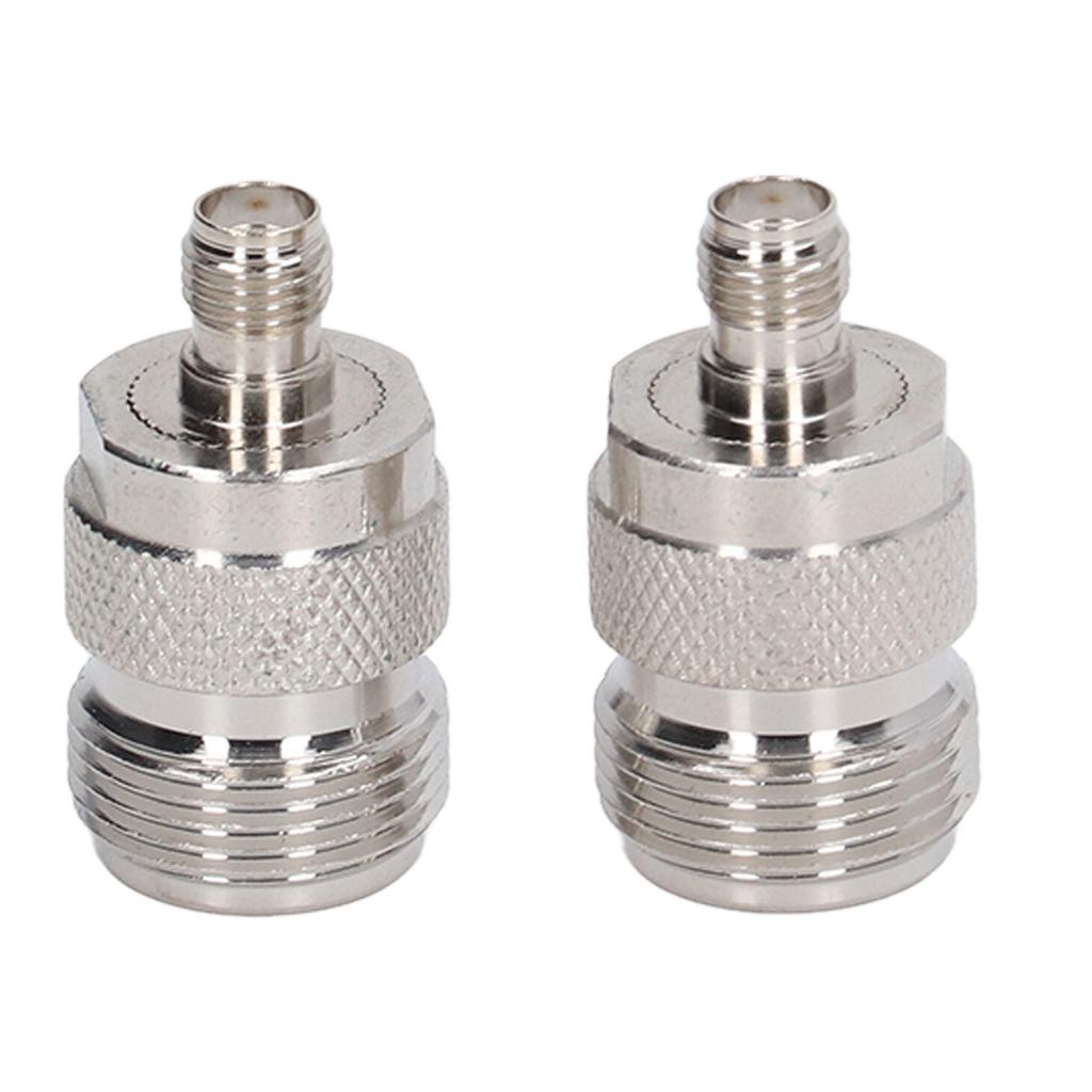 2Pcs N Female to SMA Female Adapter RF Coaxial Coax Cable Connector Home Audio Accessories